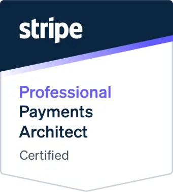 Stripe Certified Professional — Payments Architect badge awarded to Anupam Pradhan